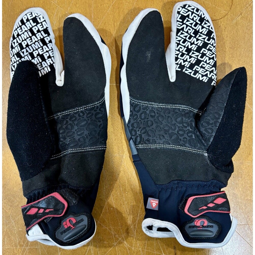 Pearl Izumi Black and White Cycling Gloves, Lobster style